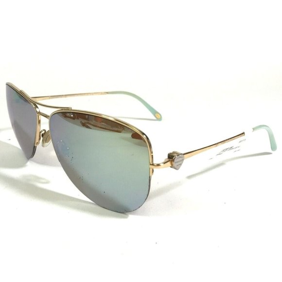 Tiffany & Co. Accessories - Tiffany & Co. TF 3021 6002/64 Sunglasses Frames Gold Aviator Full Rim 60-14-135